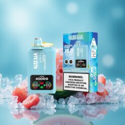 Razz Bar 40000 Puffs Tek Kullanımlık Vape Mavi Ahududu Buz-Çilek Karpuz Balon Şeker Ekran Göstergeli Tip-C Port