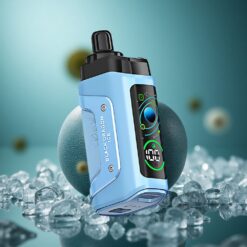 Razz Bar 45000 Puffs Kullan-At Vape Siyah Ejder Buz ve Ahududu