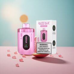 Razz Bar 50K Puffs Şarj Edilebilir Pembe Limonata Tek Kullanımlık Vape