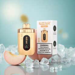 Razz Bar 50K Puffs Şeftali Buzlu Tek Kullanımlık Vape – 50000 Puffs, 650 Mah Pil
