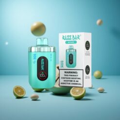 Razz Bar 50K Puffs Tek Kullanımlık Vape Mavi Ahududu Razz Bar 50K Puffs 1.0 Ohm Mesh Bobin 650 Mah Pil Type-C Şarj Edilebilir