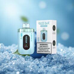 Razz Bar 50K Puffs Tek Kullanımlık Vape Yaban Mersini Buz ve 50000 Puff