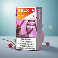 RELX Pod Pro 2 600 Puffs Ekşi Üzüm Aromalı Pod Nikotin:%3 Şarj Edilebilir